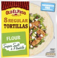 OLD EL PASO 8 Super Soft Flour Tortillas 326g