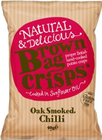 BROWN BAG CRISPS Oak Smoked Chilli 40g