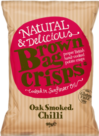 BROWN BAG CRISPS Oak Smoked Chilli 40g