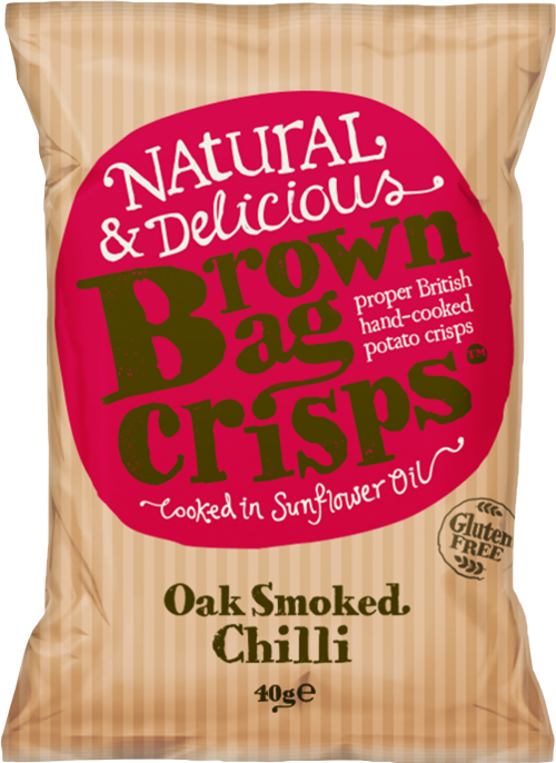 BROWN BAG CRISPS Oak Smoked Chilli 40g