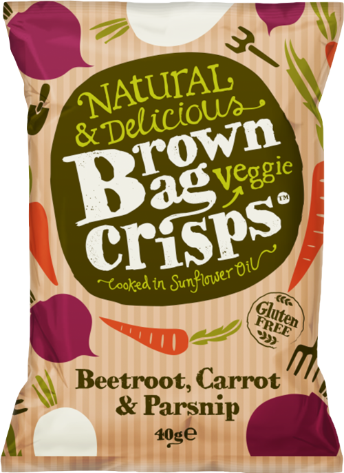 BROWN BAG CRISPS Beetroot, Carrot & Parsnip 40g