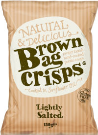 BROWN BAG CRISPS Lightly Salted 150g