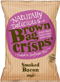 BROWN BAG CRISPS Smoked Bacon 150g