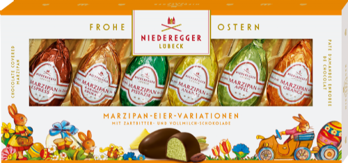 NIEDEREGGER Assorted Marzipan Easter Egg - Gift Box 100g
