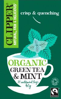 CLIPPER Organic Fairtrade Green Tea & Mint 20's (5021991941061)