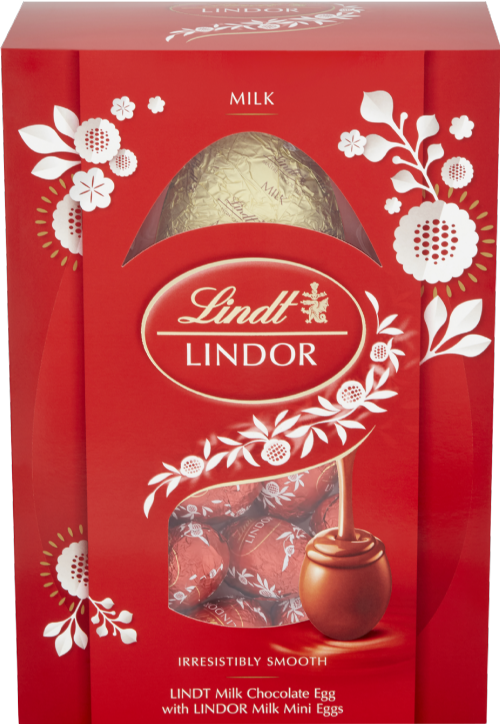 LINDT Lindor Egg with Milk Chocolate Mini Eggs 215g