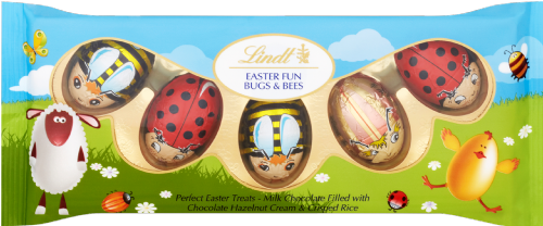 LINDT Easter Fun Bugs & Bees Milk Chocolate - 5 Pack 50g