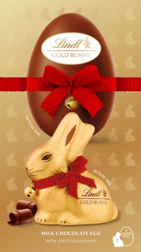 LINDT Gold Bunny Egg - Milk Chocolate 195g