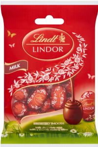 LINDT Lindor Mini Milk Chocolate Eggs - Bag 80g