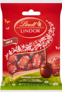LINDT Lindor Mini Milk Chocolate Eggs - Bag 80g