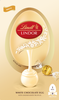 LINDT Lindor White Chocolate Egg with White Truffles 260g