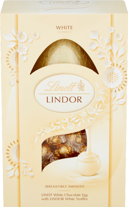 LINDT Lindor White Chocolate Shell Egg 260g