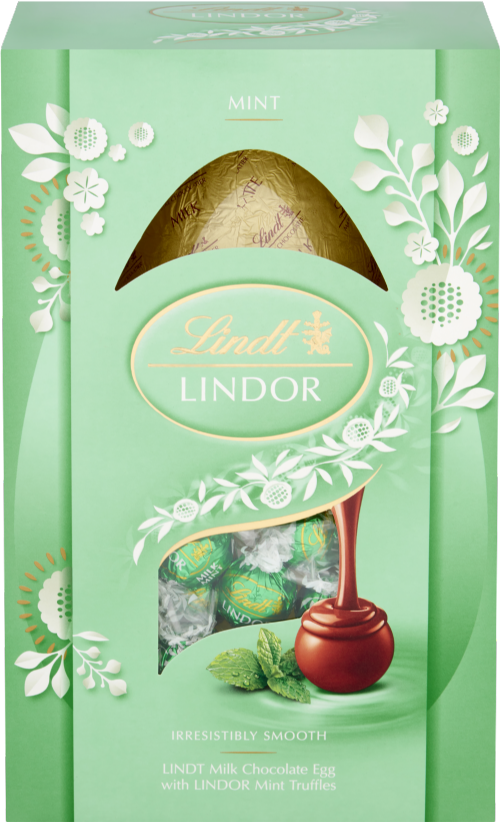 LINDT Lindor Mint Milk Chocolate Shell Egg 260g