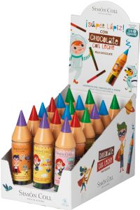 SIMON COLL Giant Pencil filled with Milk Chocolate Pencils 30g