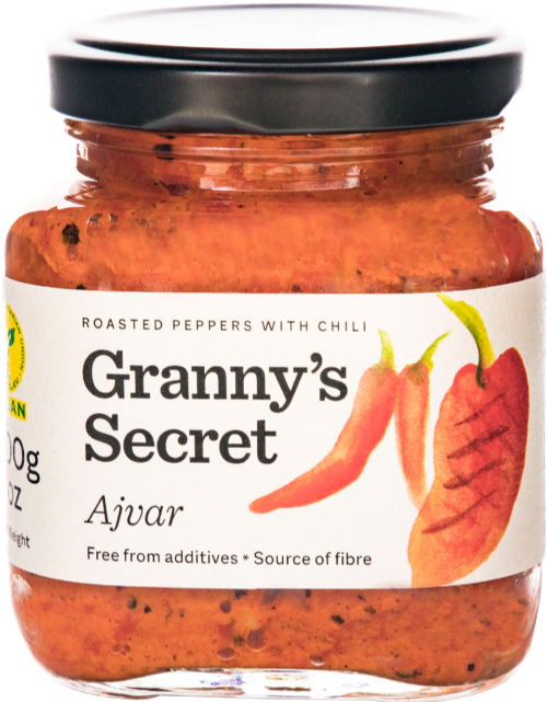 GRANNY'S SECRET Ajvar Hot - Roasted Peppers with Chili 200g