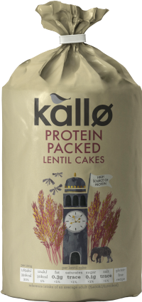KALLO Protein Packed Lentil Cakes 100g