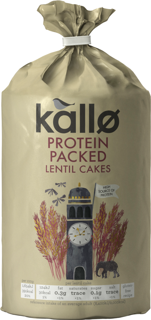 KALLO Protein Packed Lentil Cakes 100g
