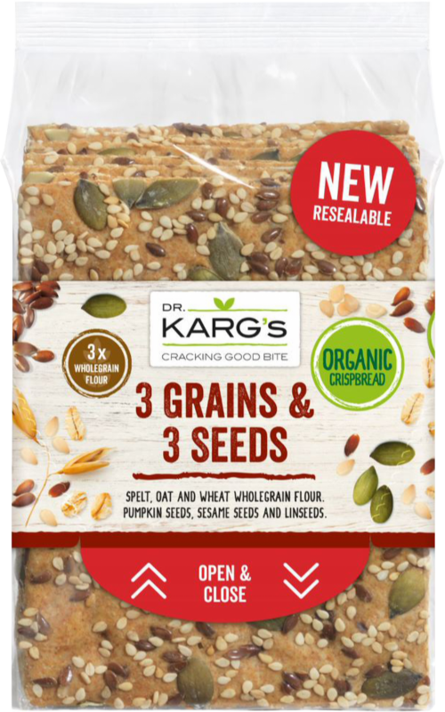 DR. KARG'S 3 Grains & 3 Seeds Crispbread 200g