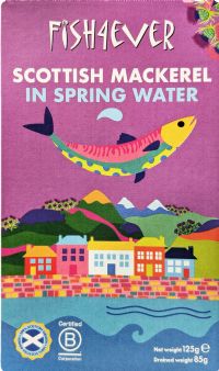 Holleys Fine Foods FISH 4 EVER Mackerel Fillets in Spring Water 125g