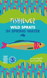 FISH 4 EVER Wild Sprats in Spring Water 110g