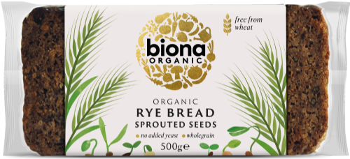 BIONA Organic Rye Bread with Sprouted Seeds 500g