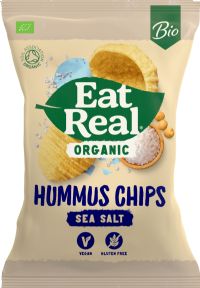 EAT REAL Organic Hummus Chips - Sea Salt 100g (5026489494746)
