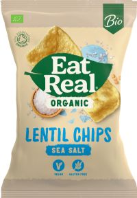 EAT REAL Organic Lentil Chips - Sea Salt 100g (5026489494722)