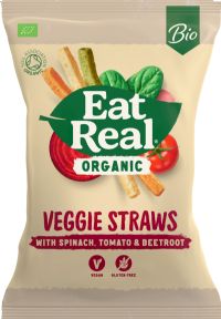 EAT REAL Organic Veggie Straws - Sea Salt 100g (5026489494708)