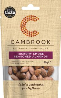CAMBROOK Baked Hickory Smoke Flavour Almonds 80g (5060310130427)