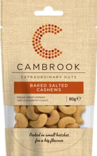 CAMBROOK Baked Salted Cashews 80g (5060310130397)