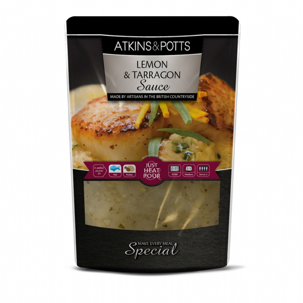 ATKINS & POTTS Lemon & Tarragon Finishing Sauce 350g (5060103391516)