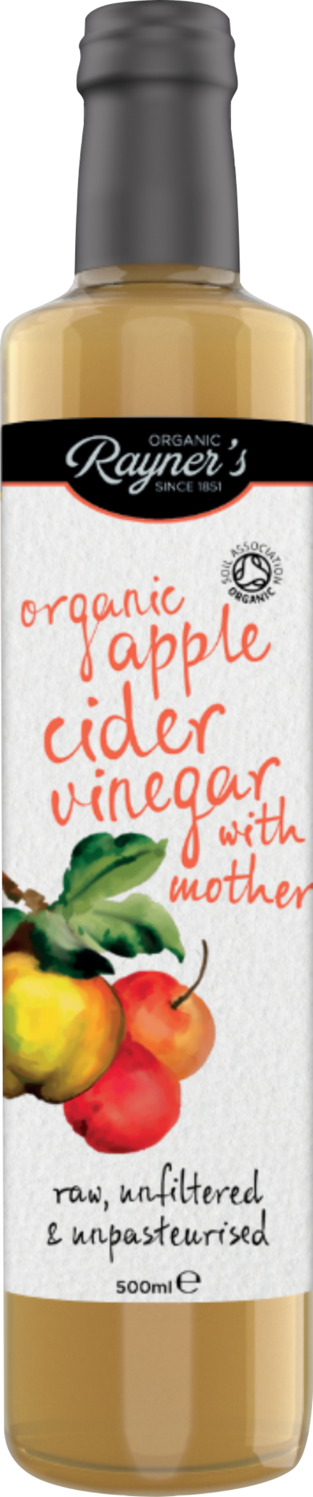 RAYNER'S Organic Apple Cider Vinegar with Mother 500ml (5019998632402)