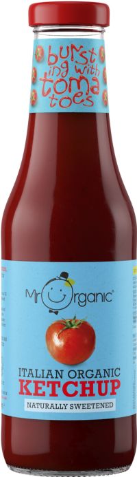 MR ORGANIC Italian Organic NoAdded Sugar Tomato Ketchup 480g (5060178072723)