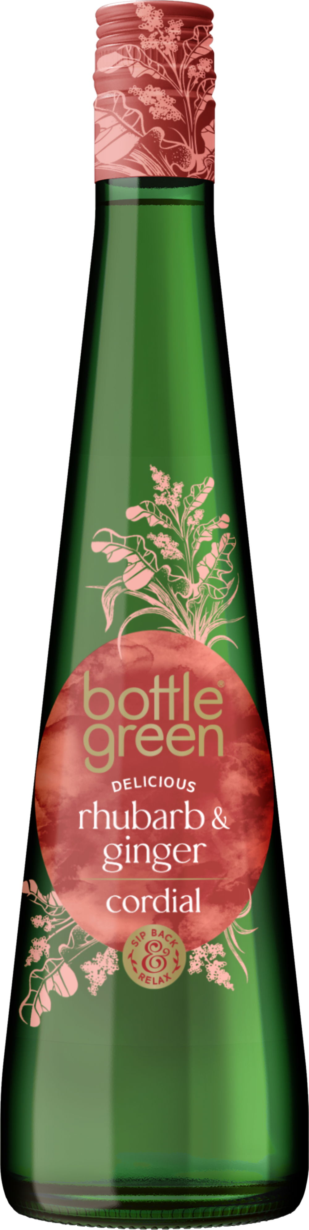 BOTTLE GREEN Rhubarb & Ginger Cordial 50cl (5021812004975)
