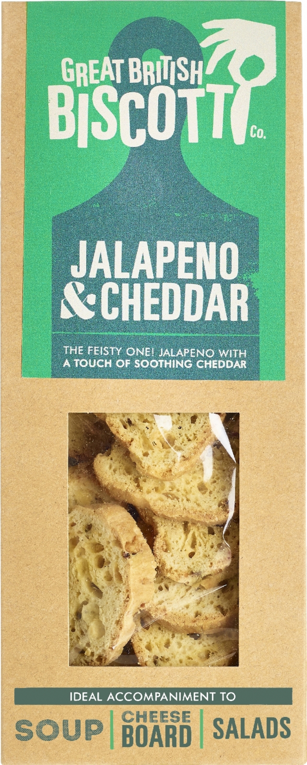GREAT BRITISH BISCOTTI CO. Jalapeno & Cheddar Biscotti 100g (5060387030507)