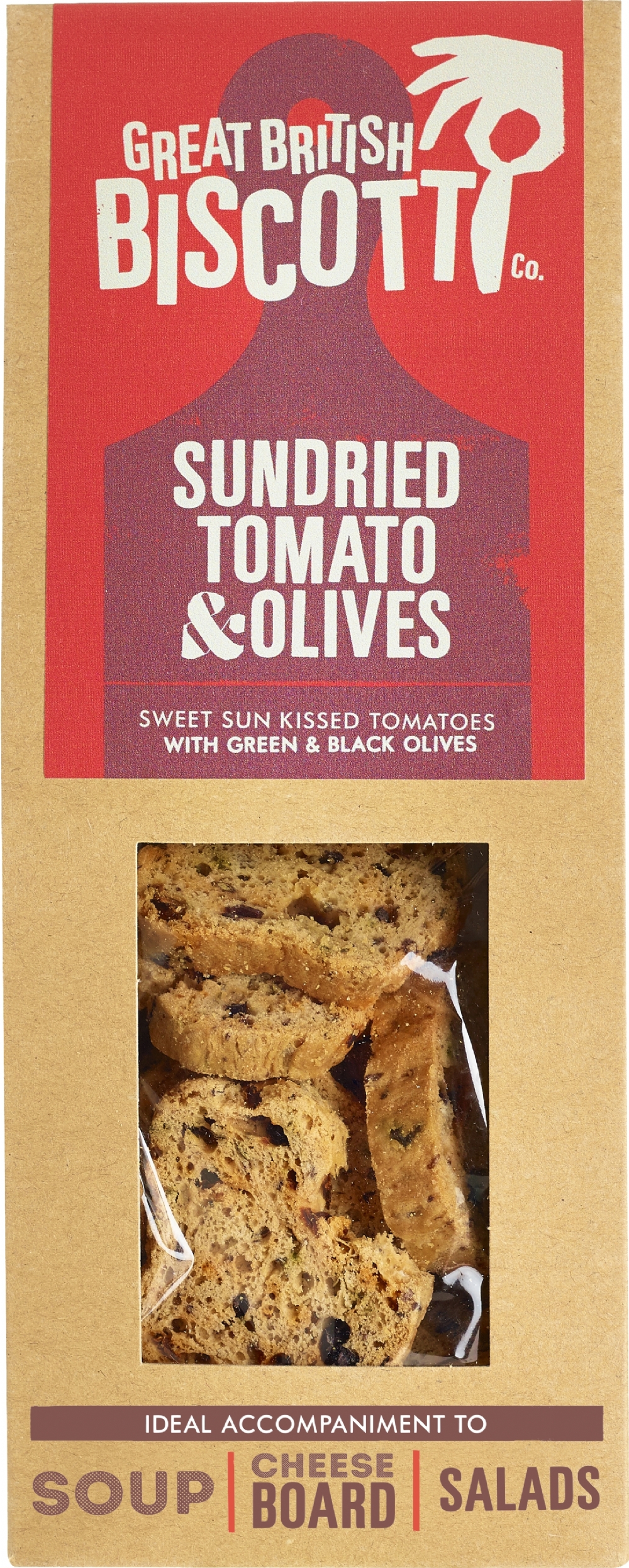 GREAT BRITISH BISCOTTI CO. S.D.Tomato & Olives Biscotti 100g (5060387030538)