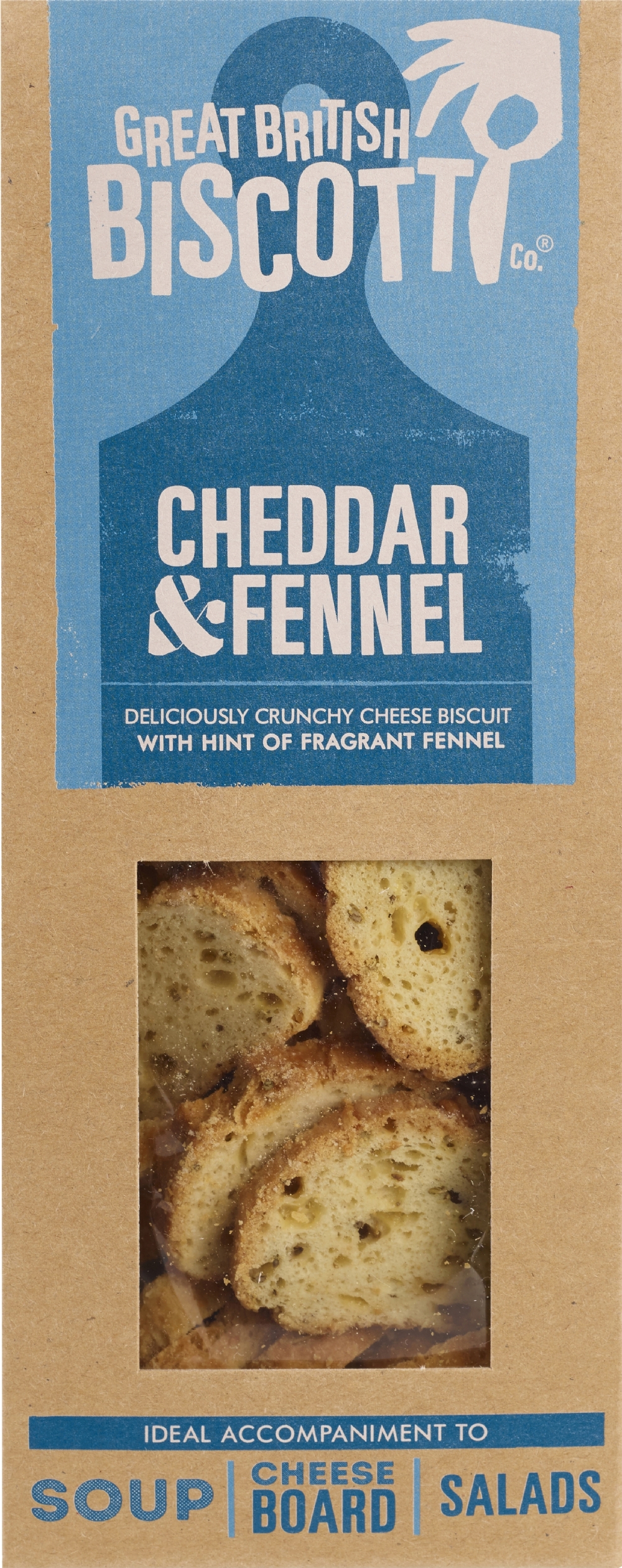 GREAT BRITISH BISCOTTI CO. Cheddar & Fennel Biscotti 100g (5060387030590)
