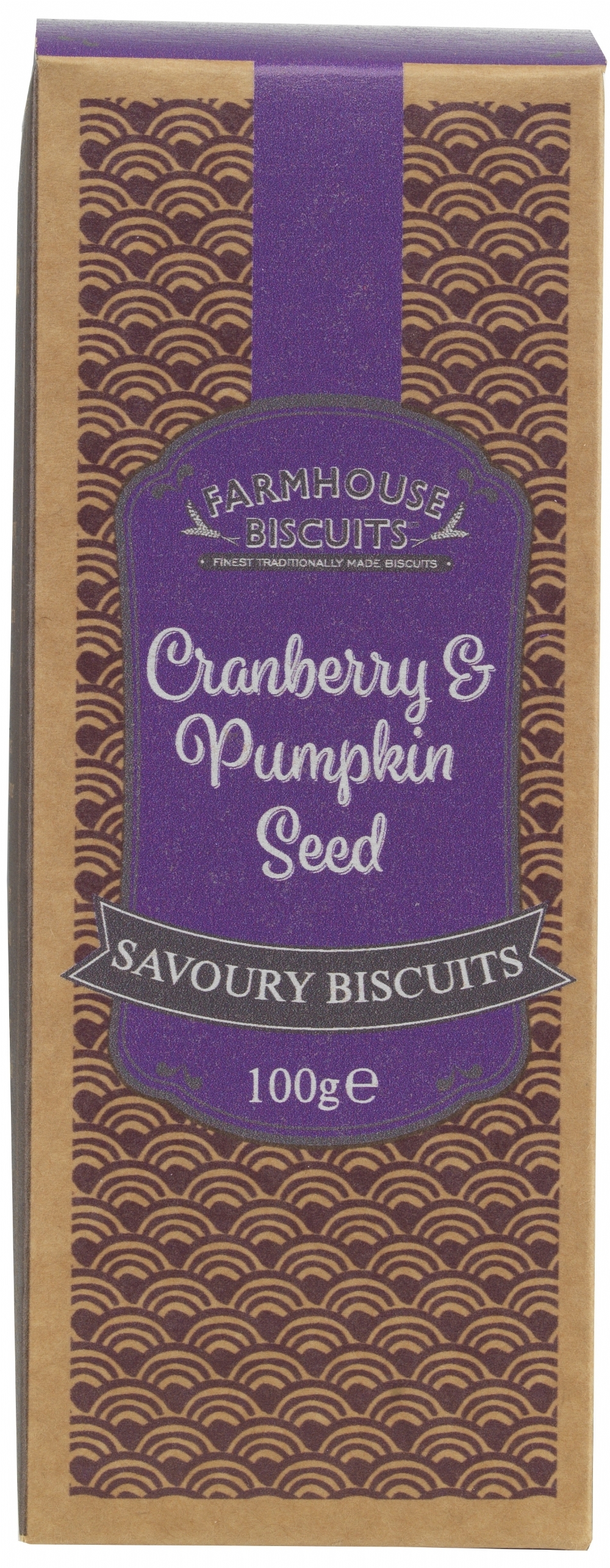 FARMHOUSE Cranberry & Pumpkin Seed Savoury Biscuits 100g (5017162006295)