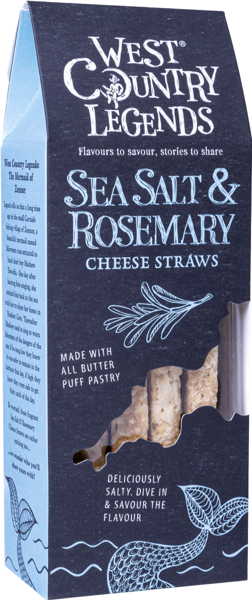 WEST COUNTRY LEGENDS Sea Salt & Rosemary Cheese Straws 100g