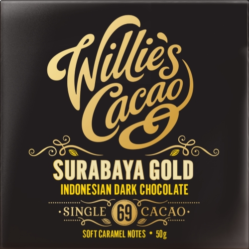 WILLIE'S CACAO Surabaya Gold 69 Indonesian Dark Chocolate50g