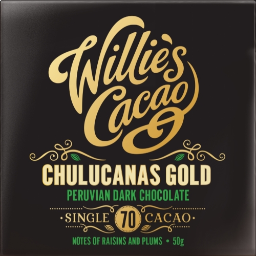 WILLIE'S CACAO Chulucanas Gold 70 Peruvian Dark Choc 50g
