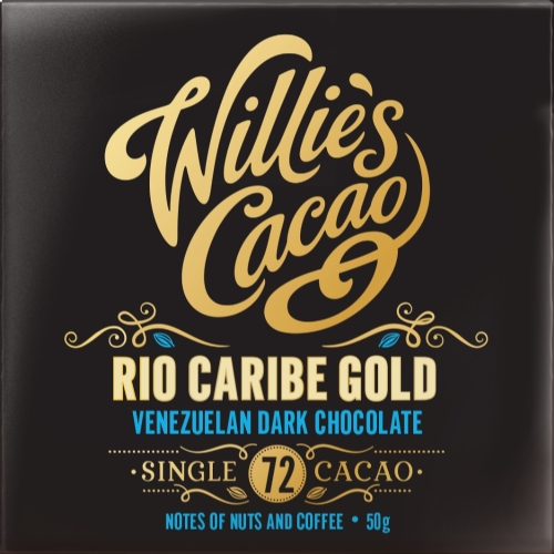 WILLIE'S CACAO Rio Caribe Gold 72 Venezuelan Dark Choc 50g