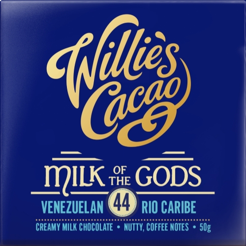 WILLIE'S CACAO Milk of the Gods Rio Caribe 44 Milk Choc 50g
