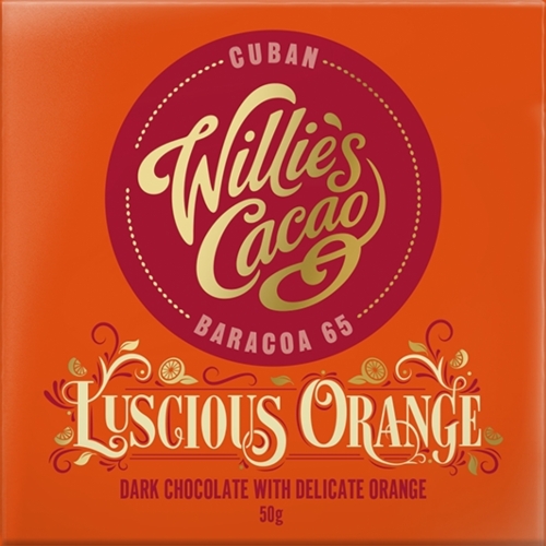 WILLIE'S CACAO Luscious Orange Cuban Baracoa 65 Dark Choc50g