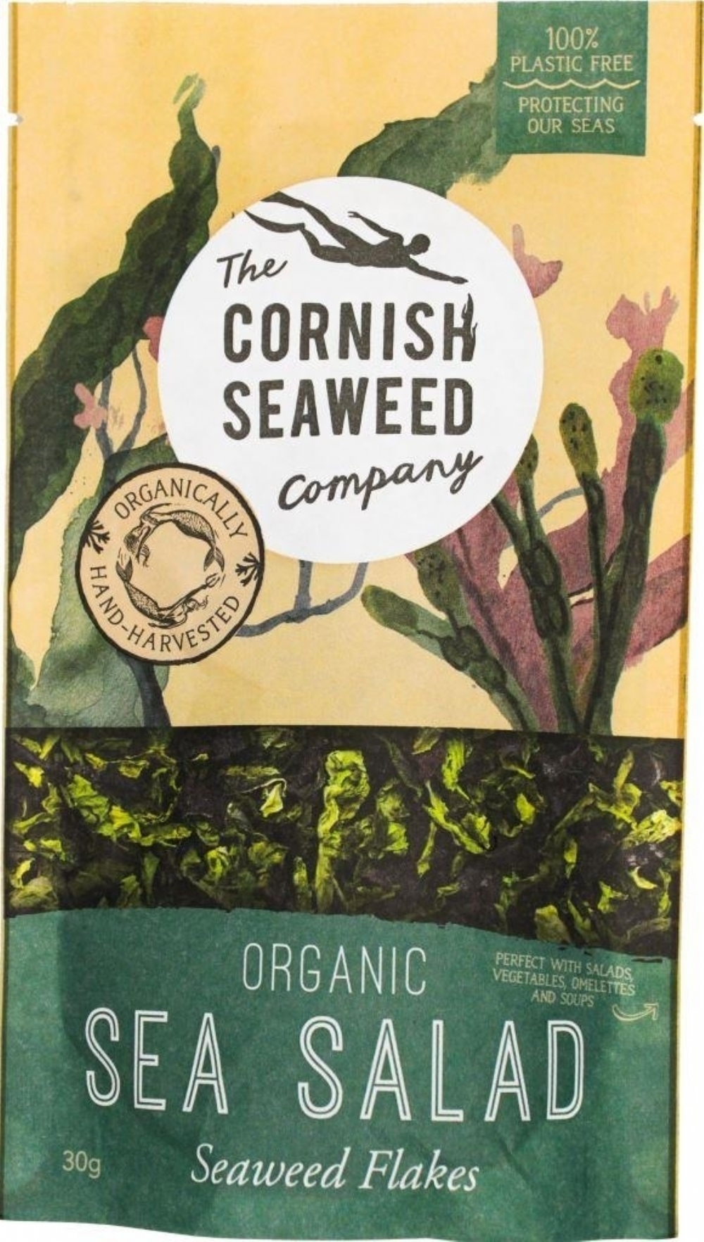 CORNISH SEAWEED CO. Organic Sea Salad Seaweed Flakes 30g (700254742403)