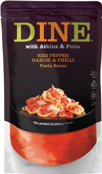 ATKINS & POTTS Red Pepper,Garlic & Chilli Pasta Sauce 350g (5060103391554)