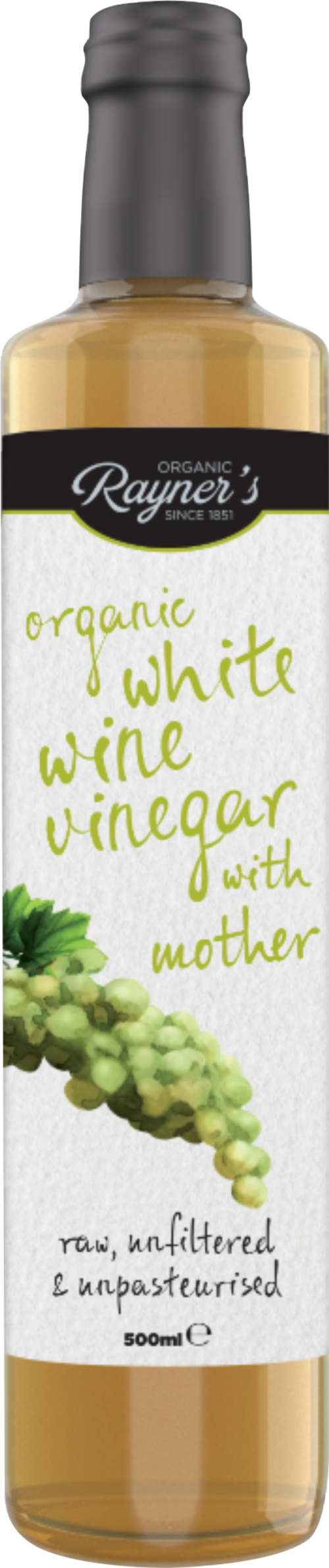 RAYNER'S Organic White Wine Vinegar with Mother 500ml