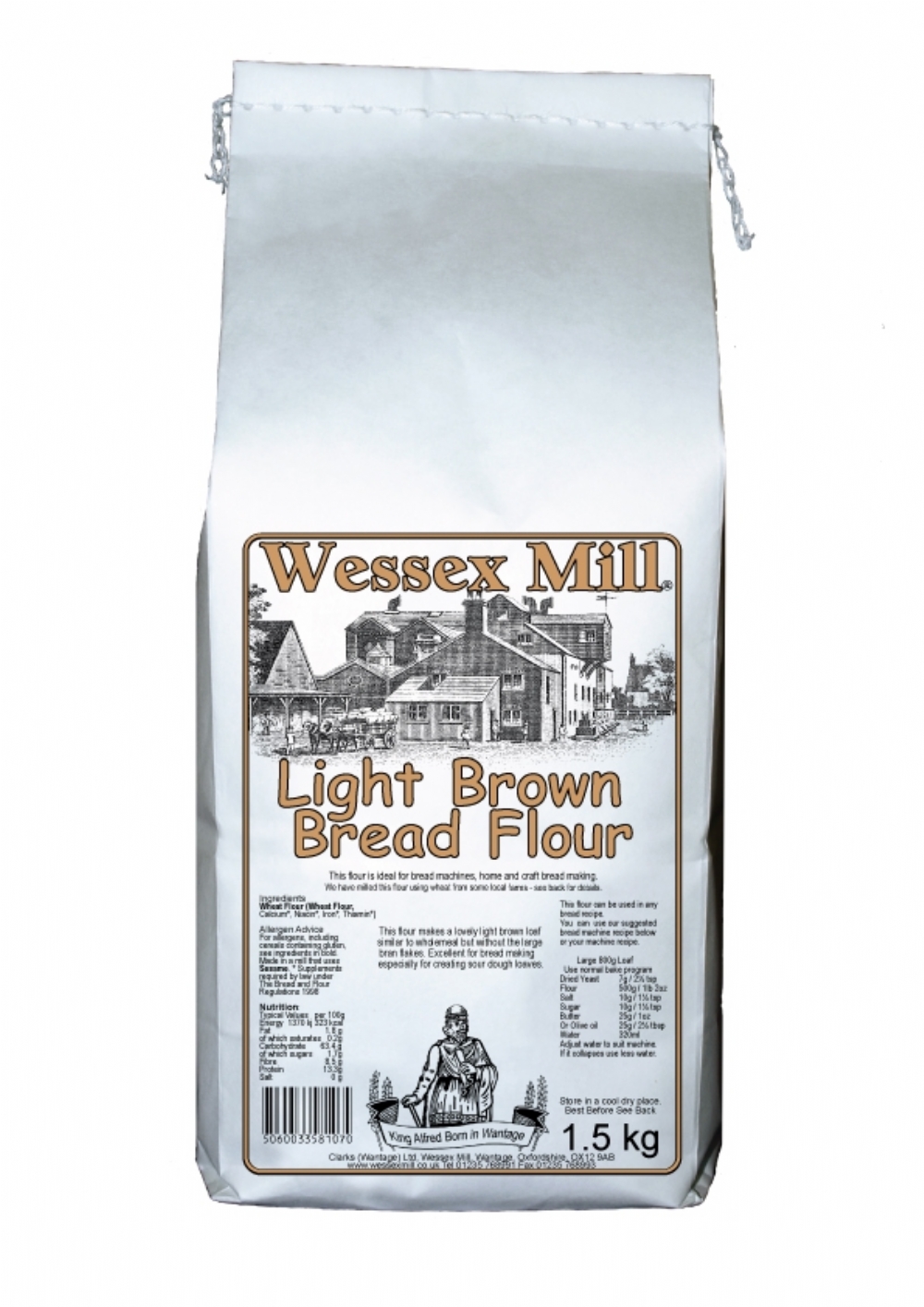 WESSEX MILL Light Brown Bread Flour 1.5kg (5060033581087)