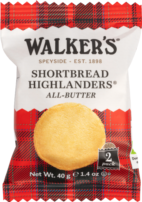 WALKERS Pure Butter Shortbread Highlanders - Twin Pack 40g