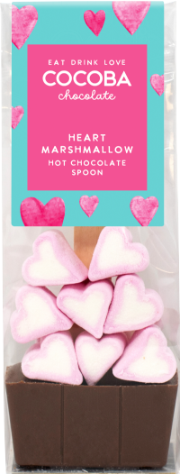 COCOBA Marshmallow Hearts Milk Hot Chocolate Spoon 50g